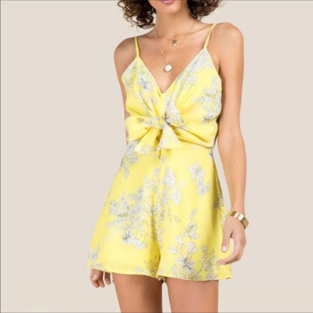 NWT ! Yellow floral romper